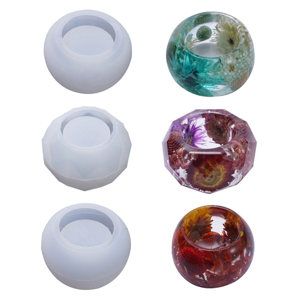 Silicone World Silicone Mold DIY Epoxy Resin Candle Holder Mould Aromatherapy Candle Molds Clay Plaster Mould Glue Mold