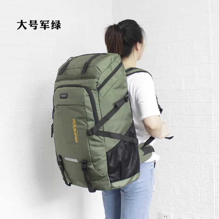 60L/80L Two Sizes Travel Backpack Men Women Large Capacity Outdoor Luggage Bags Student Laptop Bag Camping Rucksack backpacks 가방: green