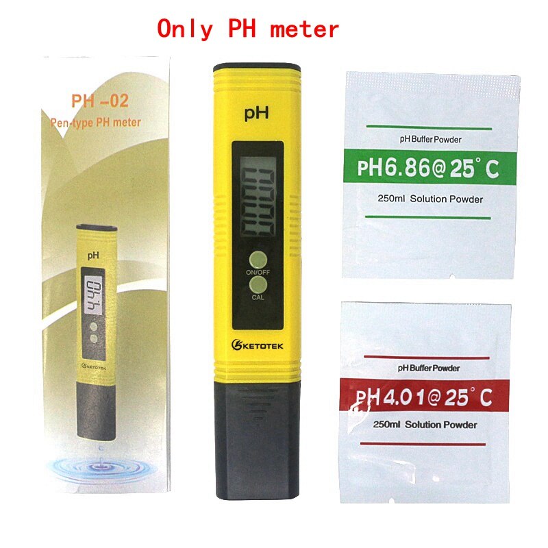 Portable Digital ATC PH Meter And TDS&amp;EC 0-9999us/cm 0-9999ppm 0.00~14.00 Aquarium Pool Water Wine Urine automatic calibration: Only PH Meter