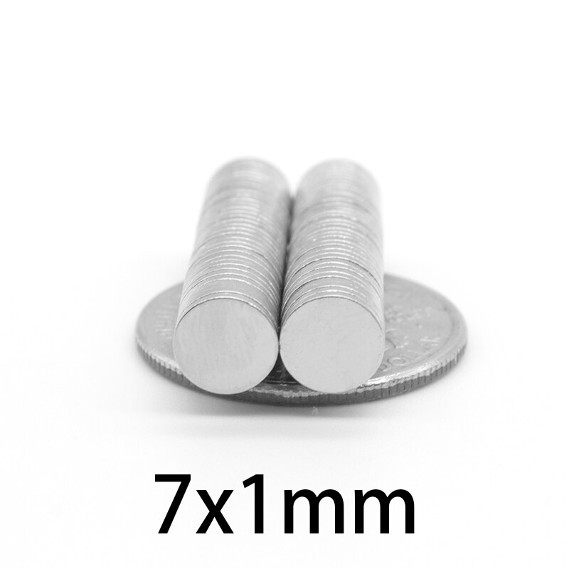 100-2000Pcs 7x1mm Neodymium Magnet Disc N35 Permanent 7*1mm Small Round Super Powerful Strong Magnetic Magnets For Craft 7mmx1mm