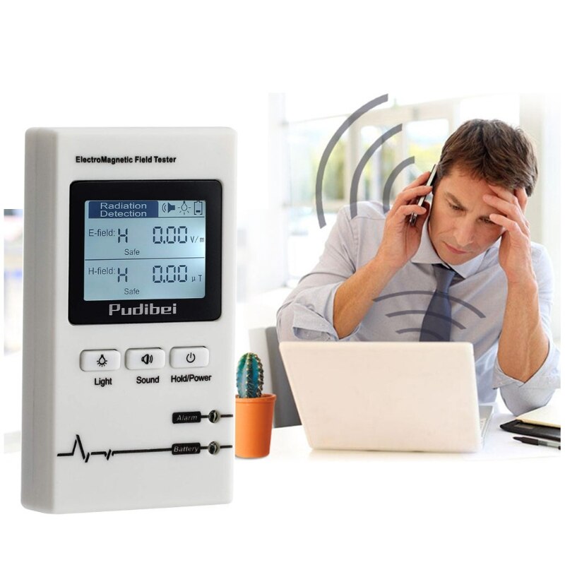 USB Charging Handheld Mini Digital LCD Display Electric Field and Magnetic Field Radiation EMF Electromagnetic Radiation Tester