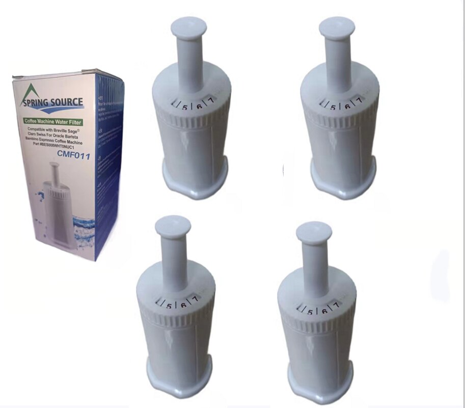 Filtro de agua para cafetera, Compatible con máquinas de Espresso Breville sauge Oracle Touch, Barista, Claro Swiss, BES878,Bes008: 4pcs