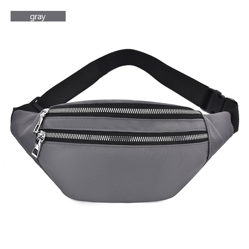 Fanny Pack for Women Waterproof Waist Bags Ladies Bum Bag Travel Crossbody Chest Bags Unisex Hip Bag: Gray