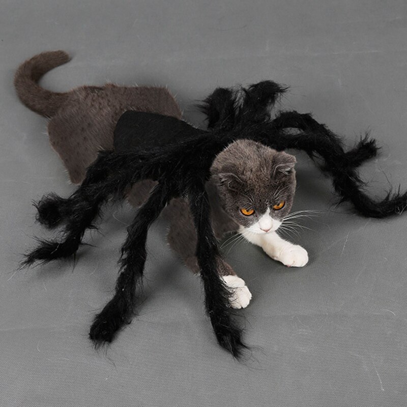 Huisdier Spider Kostuum, Harige Spin Cosplay Dress Up Kostuum Halloween Kleding Voor Honden Puppy Katten