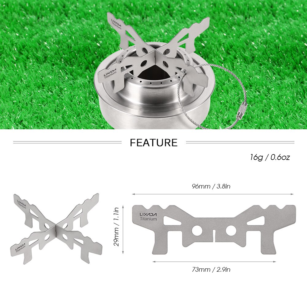 Portable Titanium Alcohol Stove Rack Cross Stand Outdoor Camping Stove Stand Support Rack Cross Combination Stent Reactor System