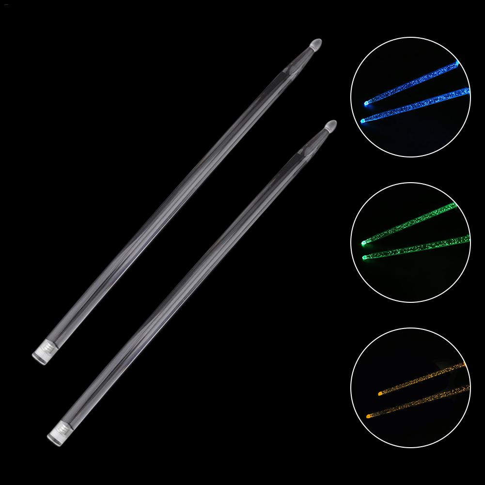 Acrylic Thigh Shiny LED Light Drumsticks Percussion Instrument Luminous Stick Drum Accessories