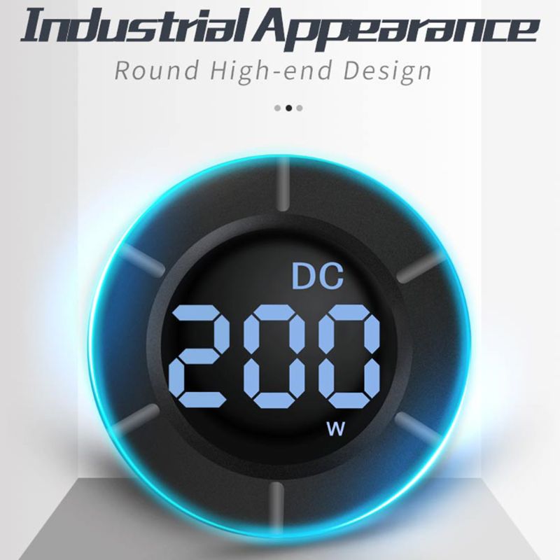 DC 0-300V Round LCD Power Meter Wattmeter 10A 100A 3000W 30kW Car Power Gauge