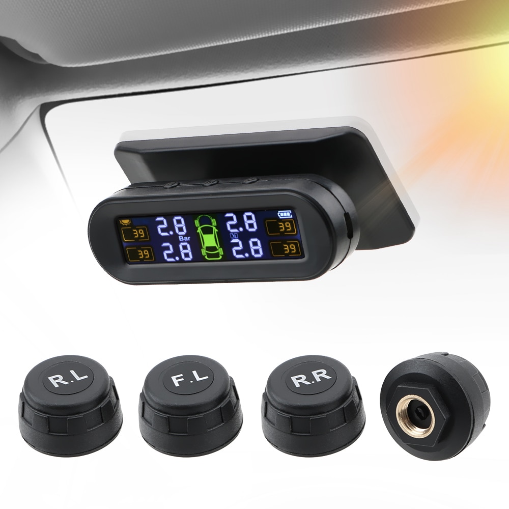 Moniteur d'alarme TPMS pour pression des pneus de voiture, système de sécurité automobile, alerte de température