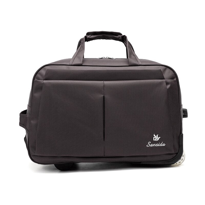 Luggage Trolley Bag Large Capacity Travel Bag with Wheels for Women Men Travel Suitcase Duffle Carry on Luggage Bag: 3