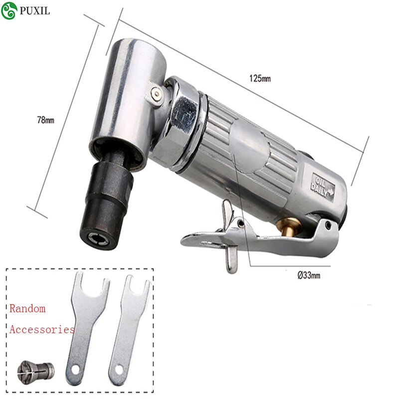 6mm Mini 90 degree pneumatic angle grinder pneumatic polishing machine