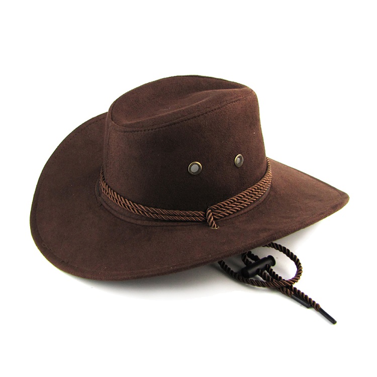 Gorro sombrero de ala grande para hombre y mujer, 3 colores, informal, a la: Brown