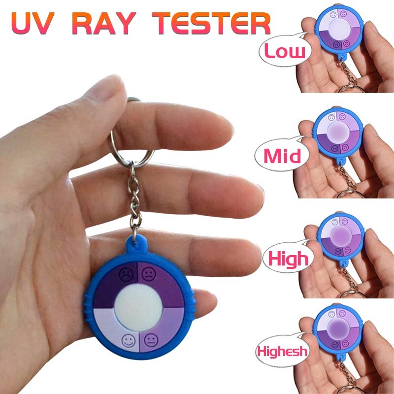 5 stks/partij Ultraviolet tester/uv tester/solar monitor tester, UV monitor gratis winkelen beste voor huid bescherming