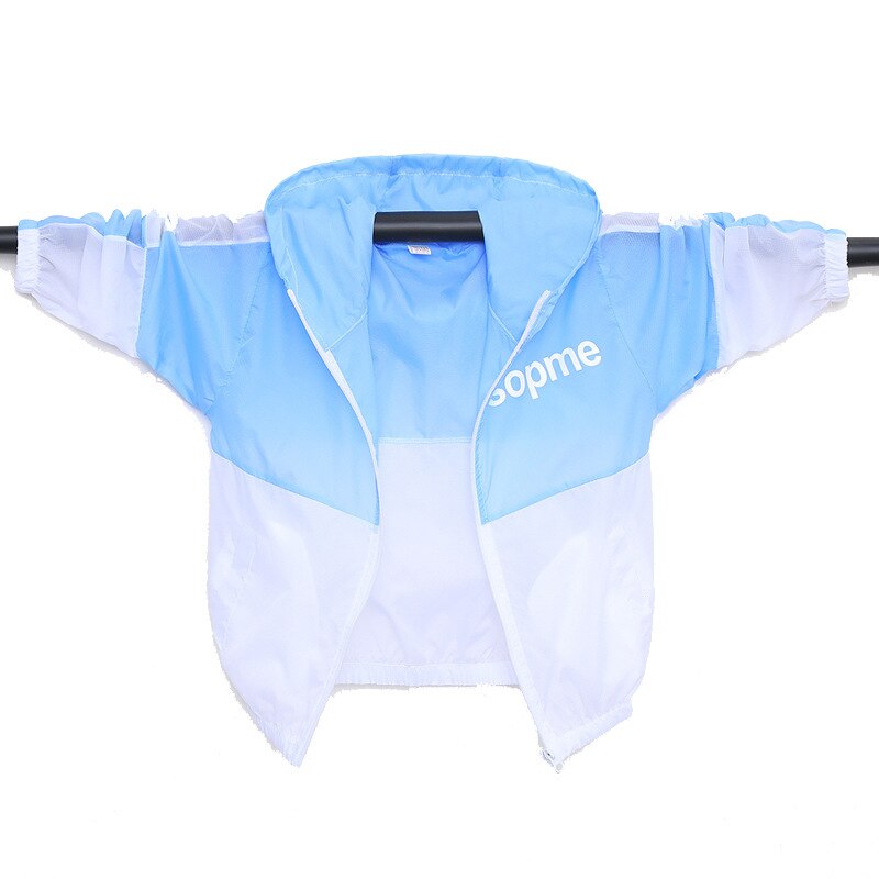 Kids Jongens Letters Gedrukt Bescherming Zomerzon Kleding Grote Maagdelijke Jas Casual Jas 6-12 Jaar Oud