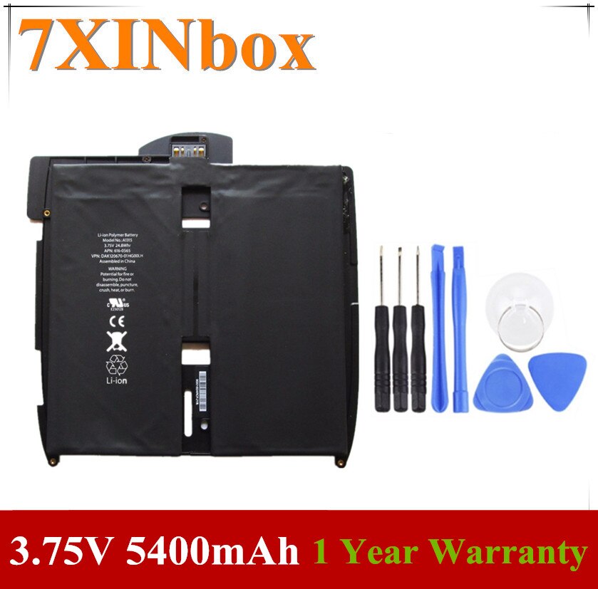 7XINbox 3.75V 5400mAh Original A1315 A1219 A1337 Laptop Battery For Apple iPad 1 1st Generation 616-0448 Laptop Tablet