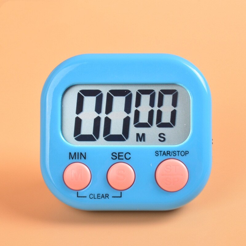 1PC Digital Kitchen Timer Magnetic Backing Stand Countdown Alarm Mini LCD Big Digits Loud Alarm For Cooking Baking Sports Games