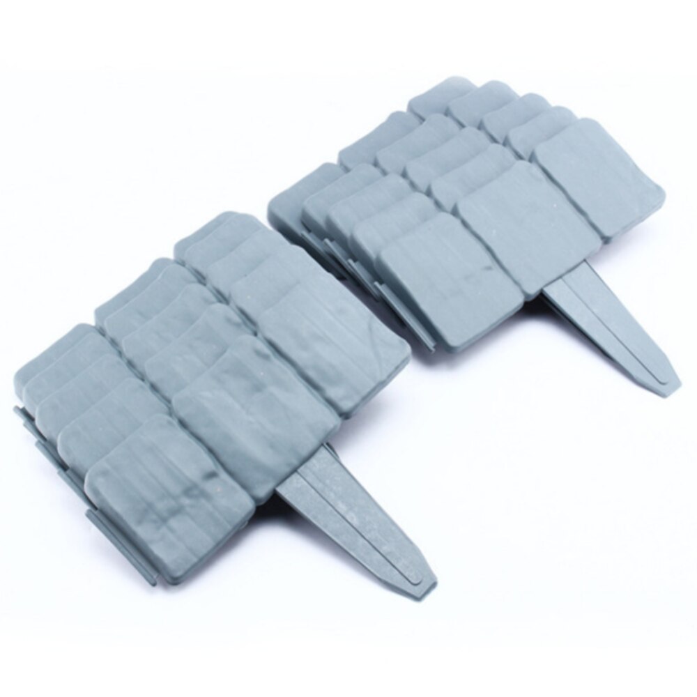 5m 16ft Grey Stone Effect Garden Lawn Cobbled Grass Edging Plant Flower Bed Fence Border Garden bed Decorations