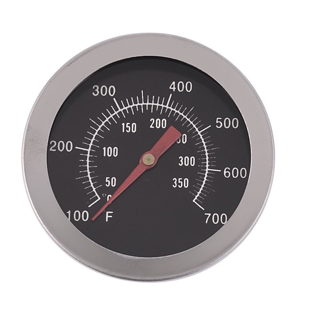 Rustfrit stål grill ryger pit grill bimetal termometer temp gauge med dobbelt gage 500 graders madlavningsværktøj