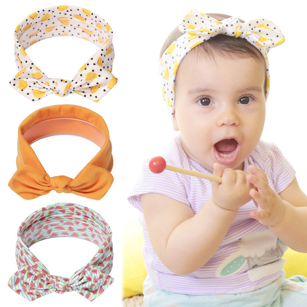 baby girl headband Infant hair accessories rabbit bunny ear bows newborn Headwear tiara headwrap Toddlers bandage Ribbon