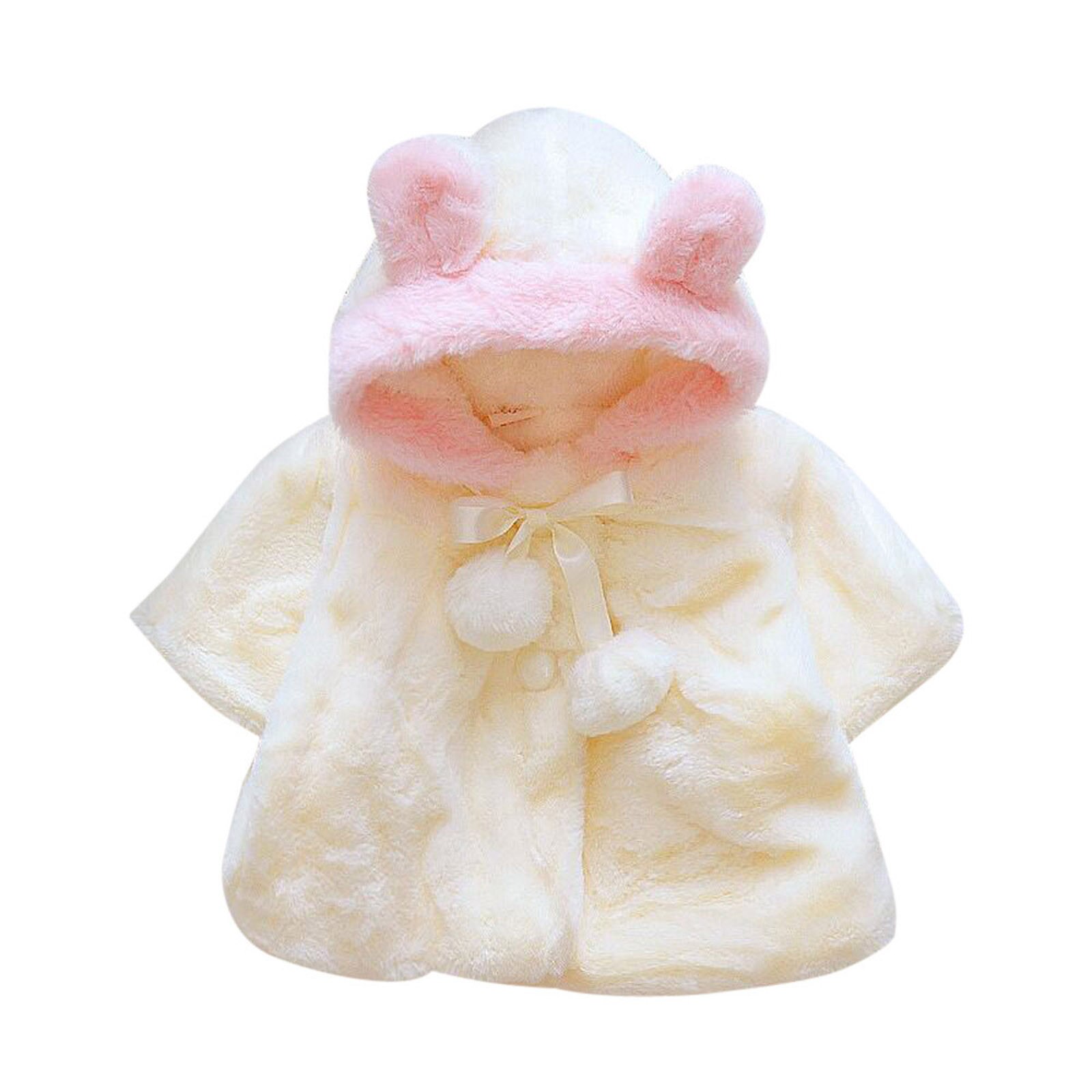 Baby Infant Girls Fleece Winter Warm Solid Coat Cloak Jacket Thick Warm Clothes baby girl winter clothes куртка для малыша E1