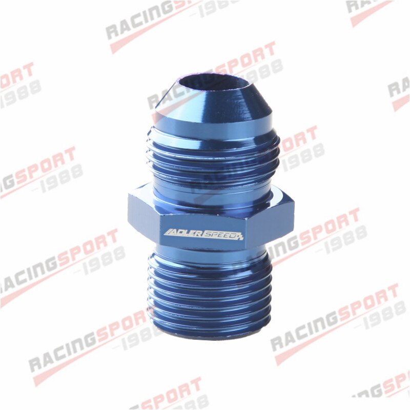 8AN macho Flare a M18x1.5 adaptador de Ajuste Recto métrico de aluminio azul