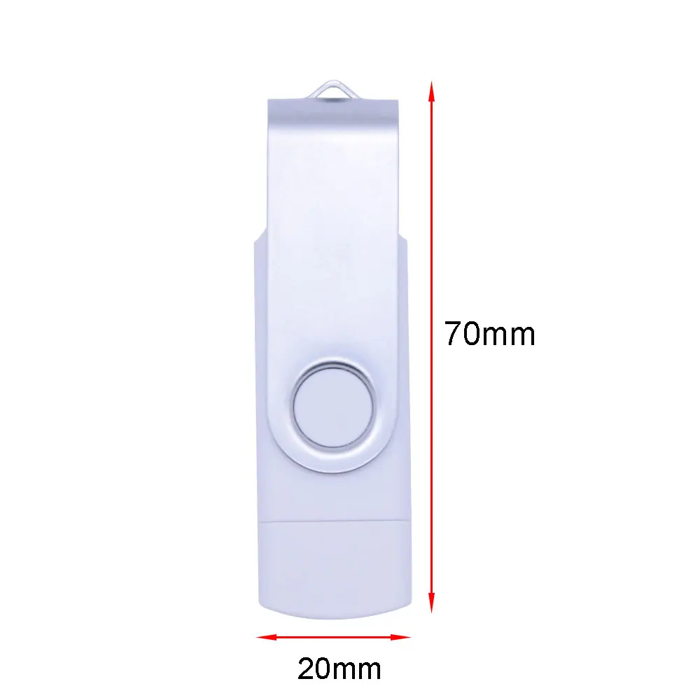 Unidad flash USB giratoria 128GB 32GB 16GB Pen Drive 256GB Pendrive 64GB 4G OTG 2 en 1 Memoria Usb Stick Tipo C Usb 2.0