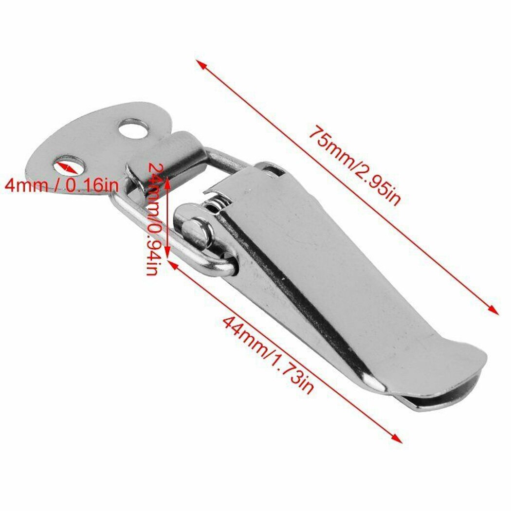 Elements Latch Catch 10pcs Stainless Steel Spring Loaded Clamp Clip Sets