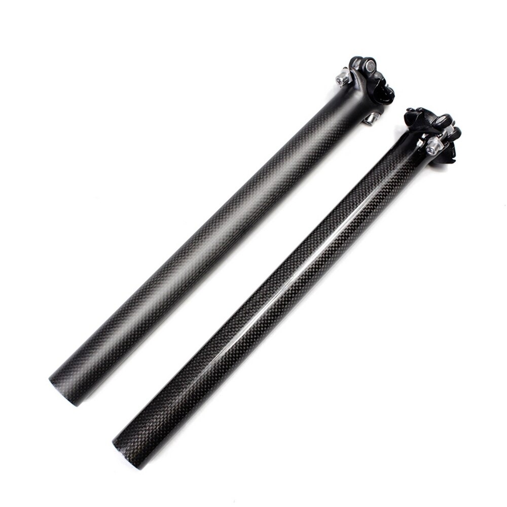 Super lett sykkel setepinne i full karbonfiber sykkelsete tube road terrengsykkelstolpe med titanskruer ud matte