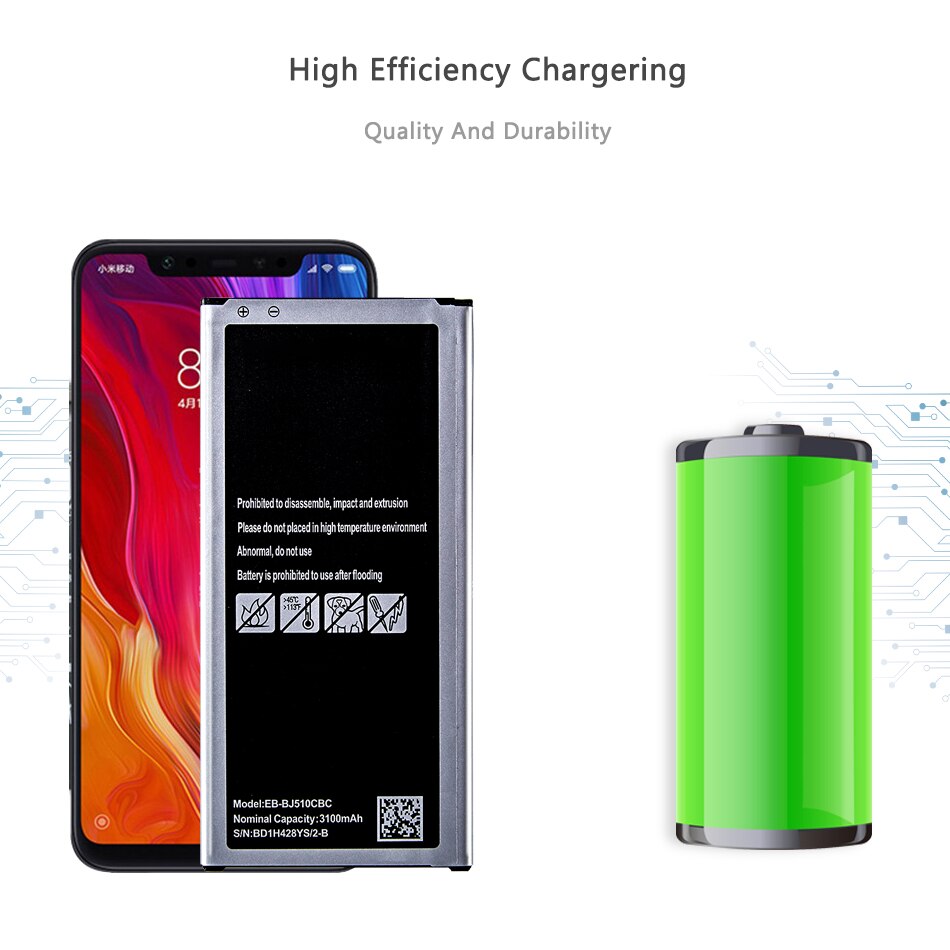EB-BJ510CBE de batería para Samsung Galaxy J5 edición , J510, J510F, J510G, J5109, J5108, 3100mAh, EB BI510CBE