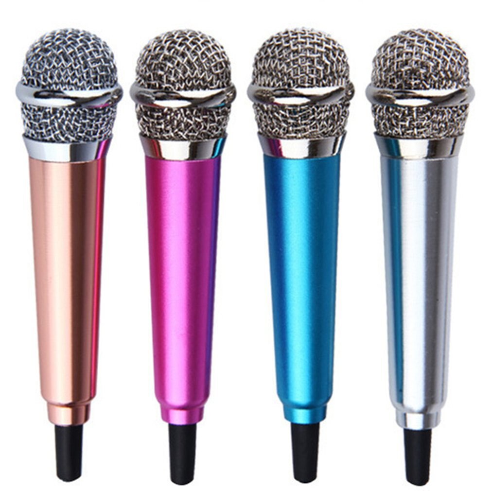 Mobile Phone Microphone 3.5mm Jack Plug Mini Condenser With Studio Voice Sing Microphone With Earphone