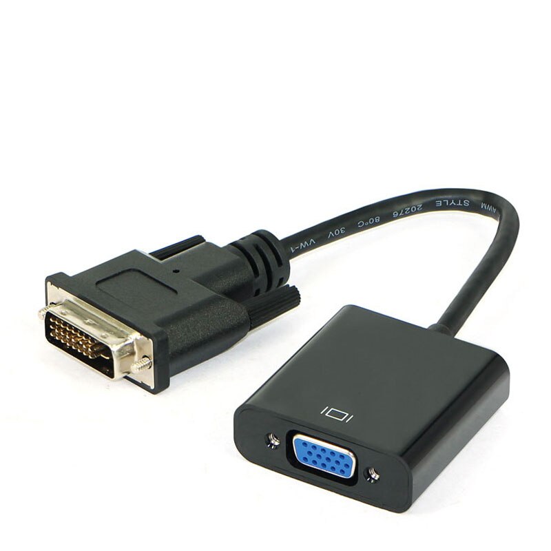 DVI-VGA kabel, DVI-D naar VGA, HD 24 + 1 Mannelijke steek naar VGA Vrouwelijke steek, 15-hole adapter kabel