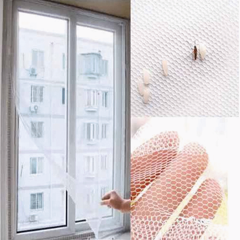Protector de pantalla para ventanas cortina de rejilla de verano DIY insectos moscas red antimosquitos para puertas y ventanas malla decoración del hogar