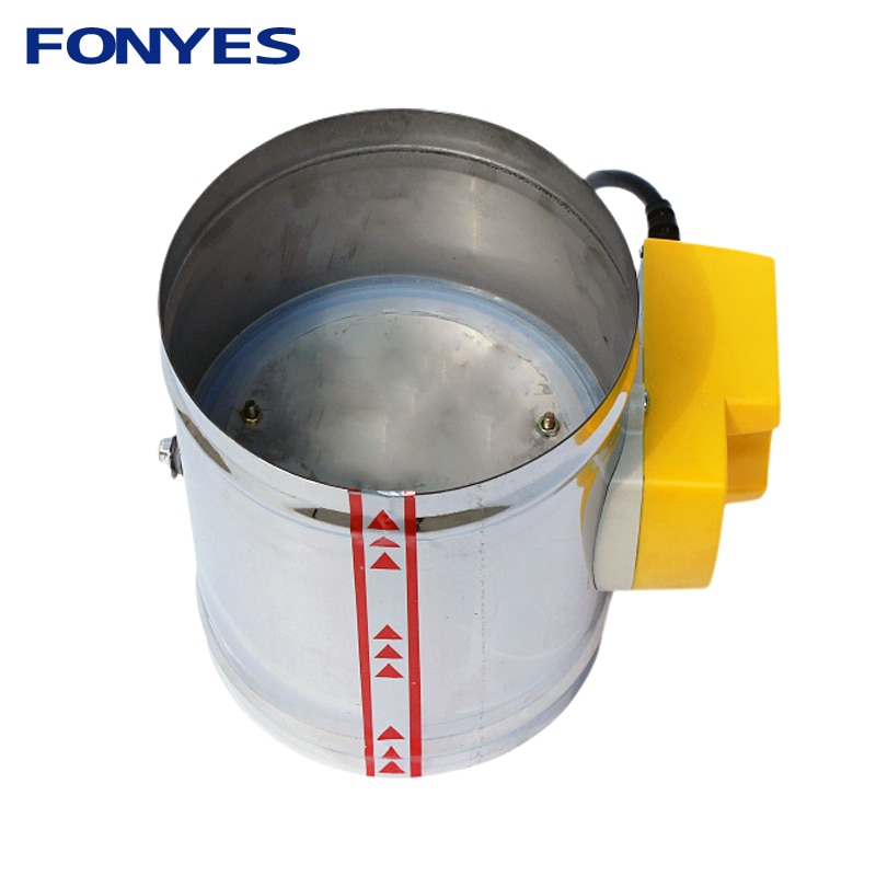 HVAC 125mm motorized stainless steel air damper valve duct adjustable electric air regulating check valve three position 220V