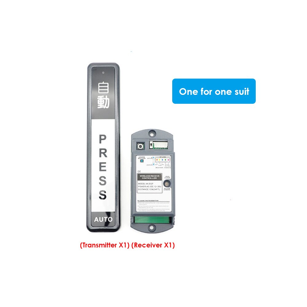 Bouton poussoir sans fil de porte automatique interrupteur poussoir sans fil de Type Long pour portes automatiques: one drag one