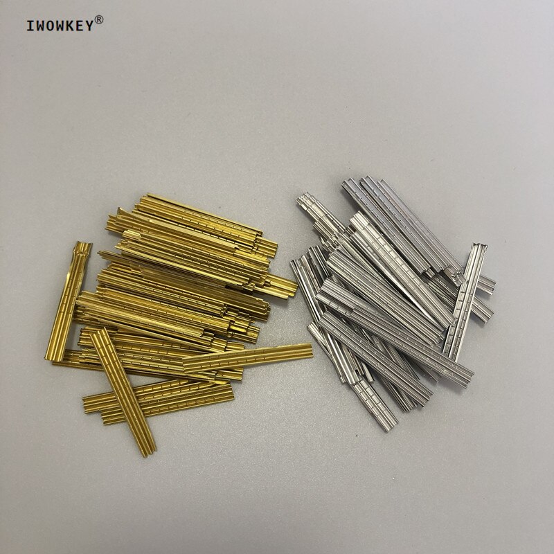 100 unids/lote de herramientas de cerrajero, tira de papel de aluminio con acabado, 2 tipos de doble fila, consumibles de llave de lámina de estaño dorado y plateado