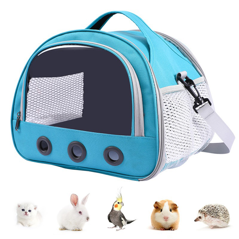 Bolsa transportadora para gatos, perros, pájaros y conejos con cojín de algodón grueso, mochila de aviación para mascotas, bolsa de viaje portátil antisufocación, bolsa para perros y mascotas