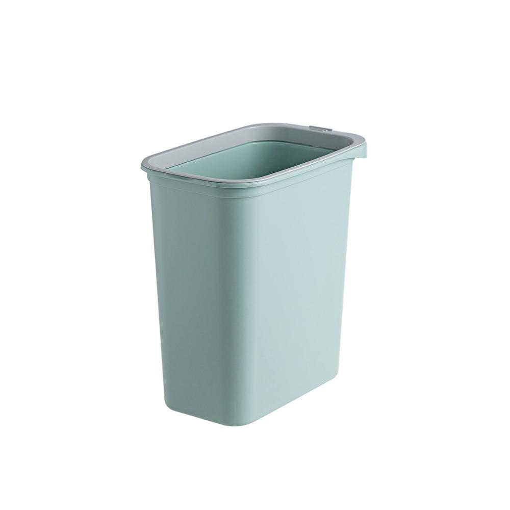 Papelera de basura para baño y cocina, cubo de basura con costura estrecha para la cabecera, ahorro de espacio, cesta de reciclaje de plástico: Green S