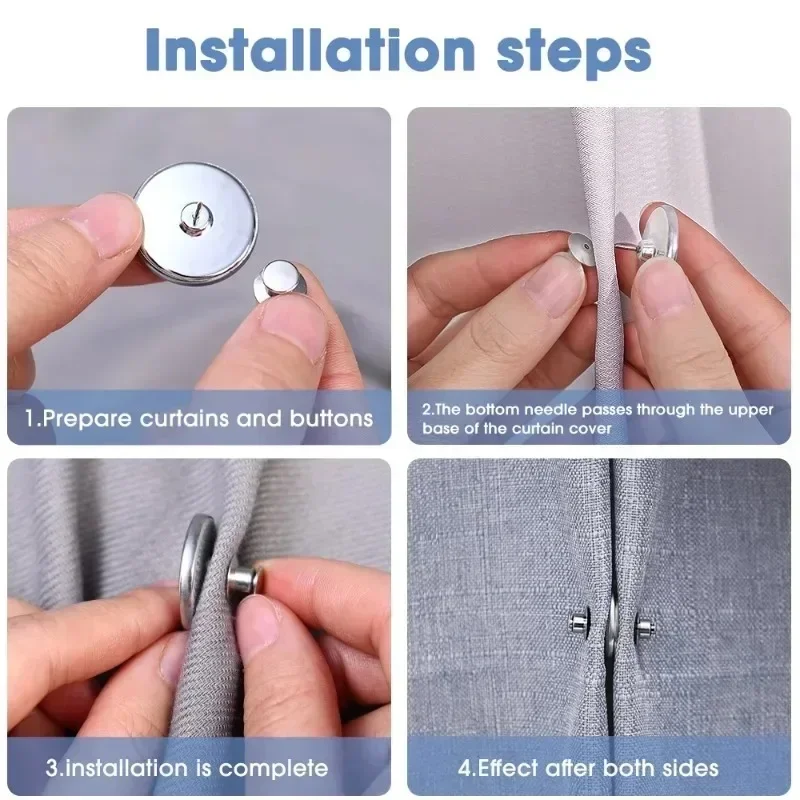 Magnet vorhang Knopf abnehmbar nagel frei Fenster vorhang schließen Magnete chnalle Einstell vorhänge feste Befestigungs Clips Dekor