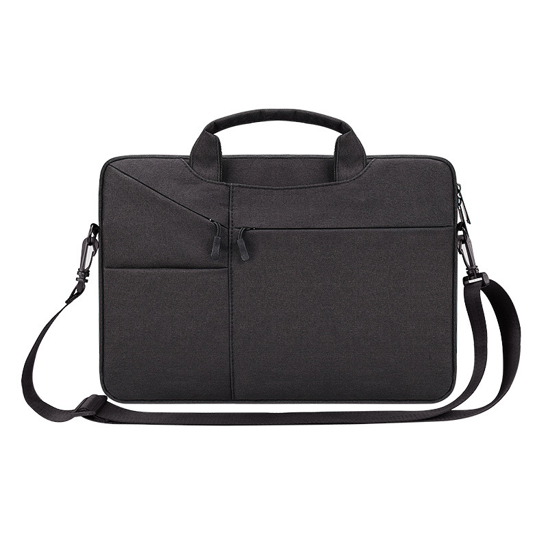 Bolso de hombro para ordenador portátil, bolso bandolera para ordenador portátil de 15,6 pulgadas, bolso con funda para Macbook de 13,3 pulgadas, maletín de viaje para HP, DELL y Xiaomi: Black / 13.3 inch