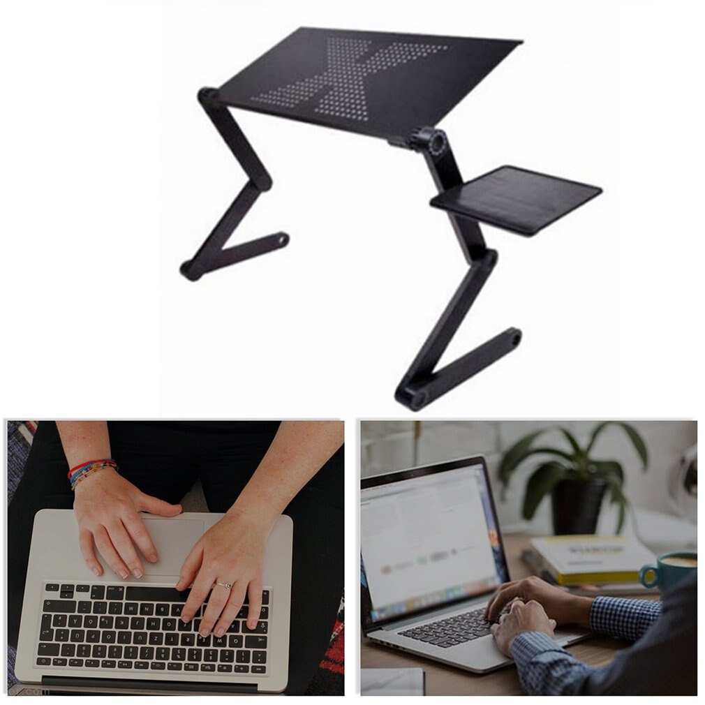 Tragbare faltbare einstellbare klapptisch für Laptop Schreibtisch Computer mesa para Notizbuch Stand Tablett Für Sofa Bett Schwarz