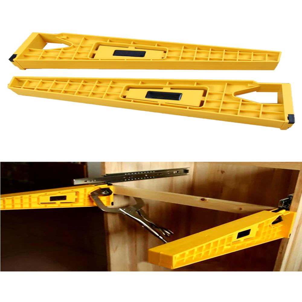 2pcs Drawer Track Jig Installation Slider Jig Auxiliary Positioning Holder Fast Installation of Locator Mounting Cabinet Hardwar