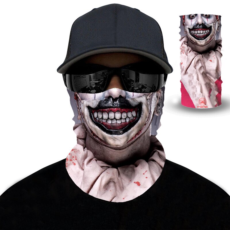 Écharpe de randonnée 3D clown écharpe magique Polyester microfibre Bandana sport cyclisme équitation Bandanas bandeau hommes femmes Bandanas: MJ331