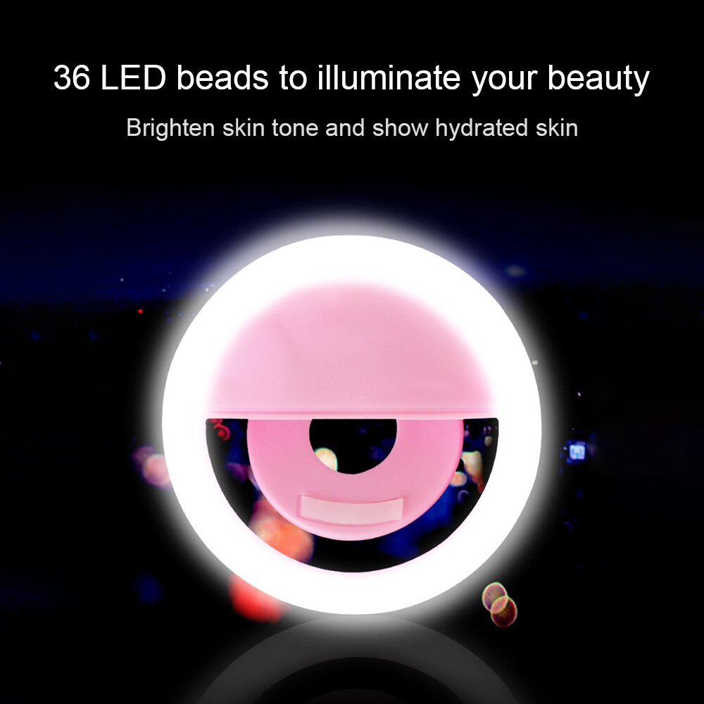 Ring Light Mini LED Lamp Fill-in Phone Light Selfie Light per iPhone Samsung Smartphone PC lampada portatile per Selfie con Clip