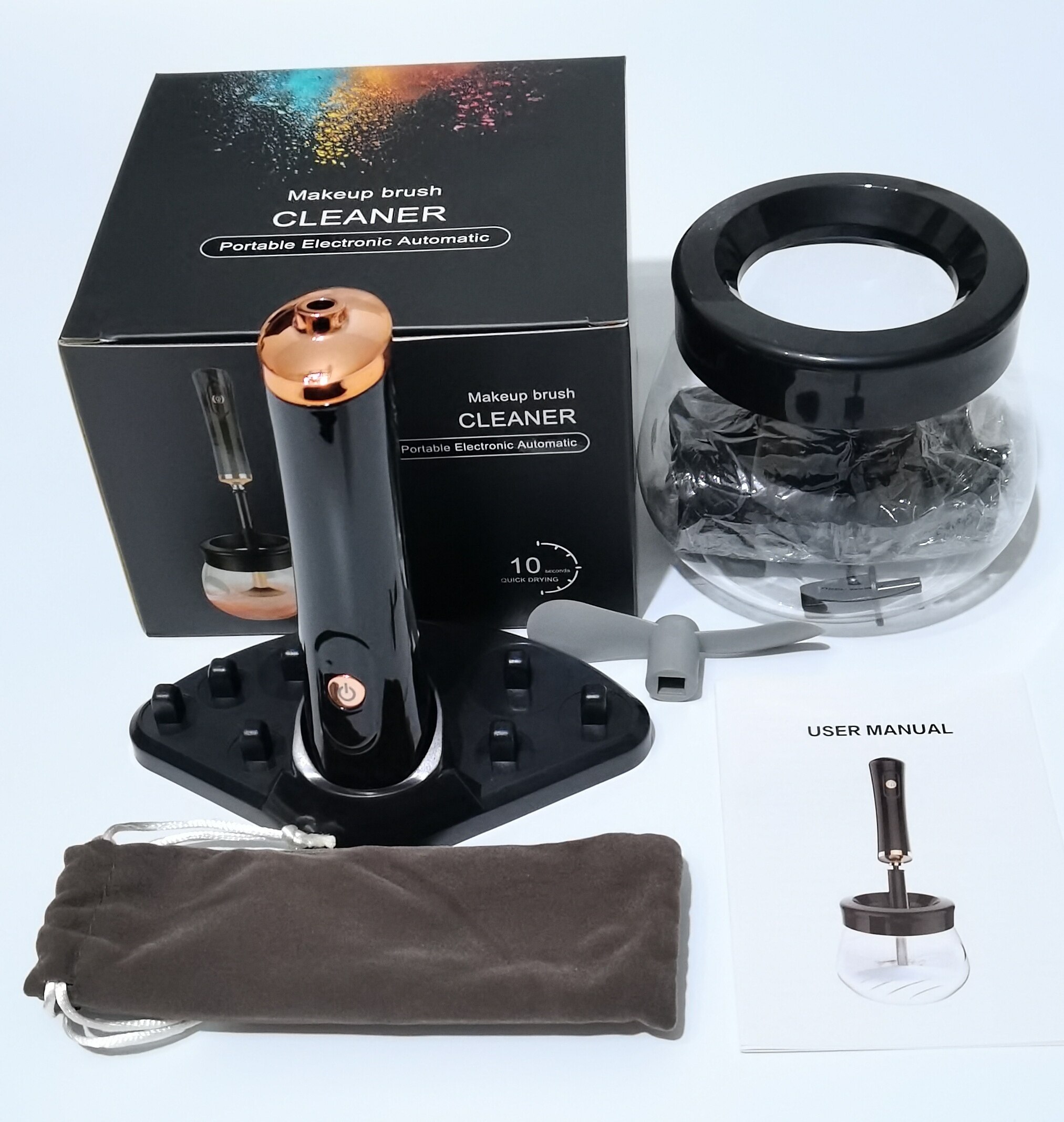 ZOREYA urządzenie robić czyszczenia pędzli suszarka szybkie i profesjonalne czyszczenie narzędzie głęboko umyć większość rozmiarów szczotki: czarny