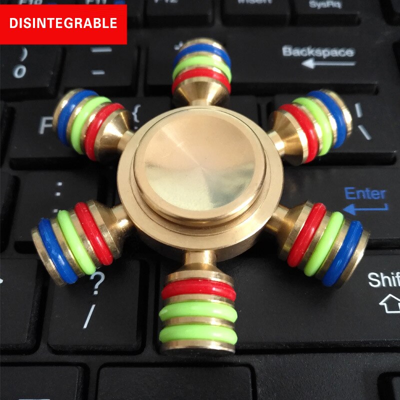 Spinner Rainbow Metal Copper Bearing Spinner Brass Fidget Spinner For Autism Adult Anti Relieve Stress Hand Spinner Toy Spiner