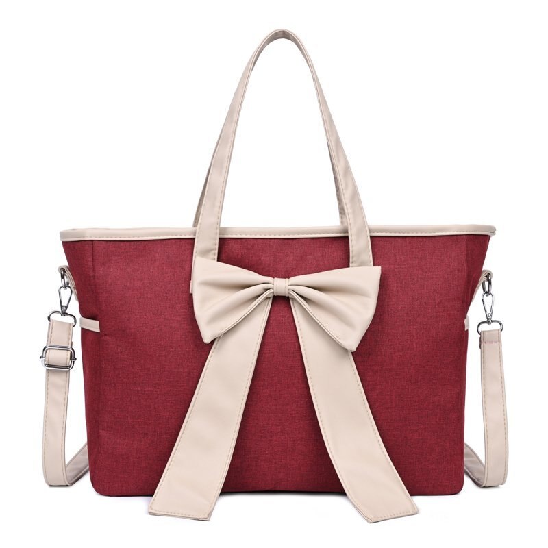 Sac à main à couches pour maman et bébé, sac à bandoulière de grande capacité, sac de maternité doux pour femme enceinte, rangement pour maman et bébé: Red