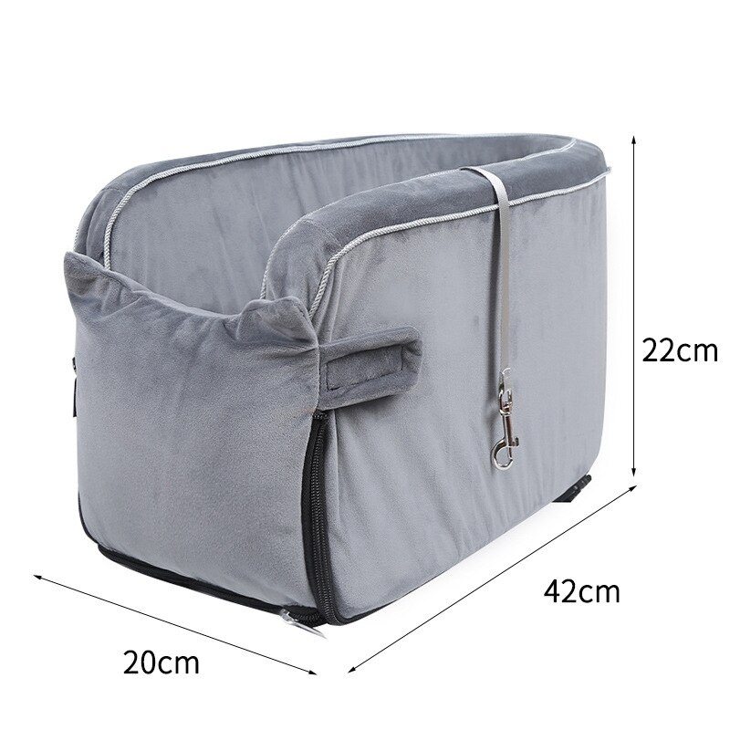 Arm Rest Dog Car Seat,Dog Booster Car Seat For Small Dogs,Pet Car Console Seat Travel Carrier Cage For Cars