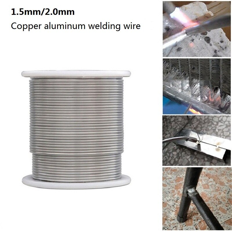 1000/2000/3000/5000mm med fluxkernet loddetråd aluminiums svejsningslodningstråd lav temperatur trådloddet sølv 1.5/2mm