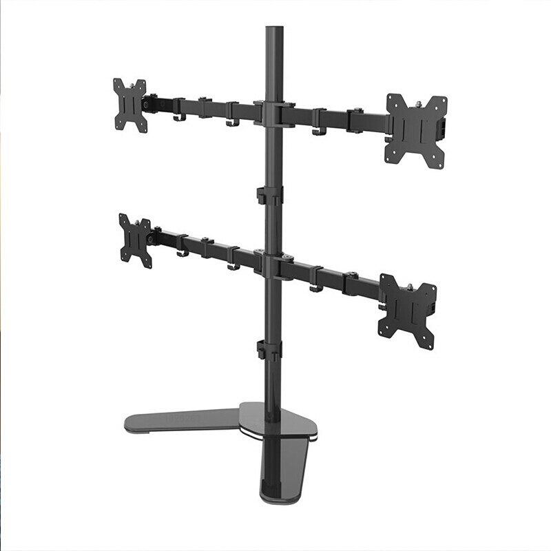 Desktop Stand Full Motion 360 Degree 4 Screens Monitor Holder 10"-24"LCD LED Monitor Mount Arm Loading 9kgs Each Head