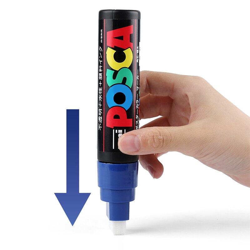 Uni POSCA PC-17k Paint Marker Pen Big Thick Head Pop Poster Advertising Water-Soluble Pen Graffiti Painting 8-Color Set 15mm