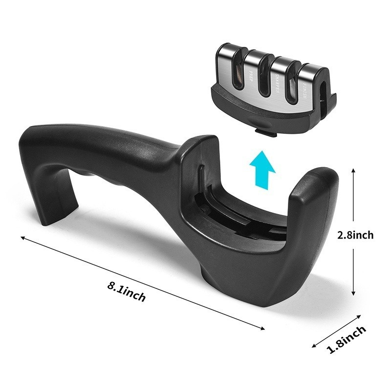 4 In 1 Knife Sharpener Vegetable Cutter Shears Kitchen Accessories Diamond Quick Sharpening Tool Grinding Machine Kitchen Tools: Ceramic